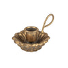 taper candle holder :: antique bronze petal